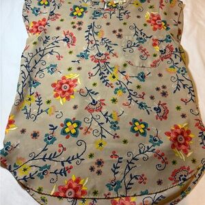 Lily White Floral Patterned Blouse